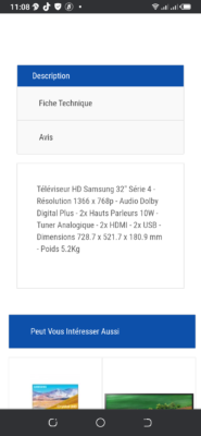 TV Samsung HD 32 pouce