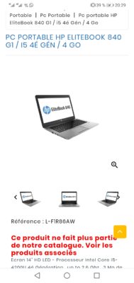 Pc HP EliteBook 840 i5, 8Go